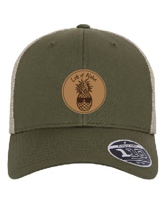 Flexfit Adult 110 Adjustable Mesh Cap - Olive Grn/ Khaki