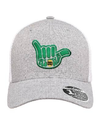 Flexfit Adult 110 Adjustable Mesh Cap - Hthr Grey/ White