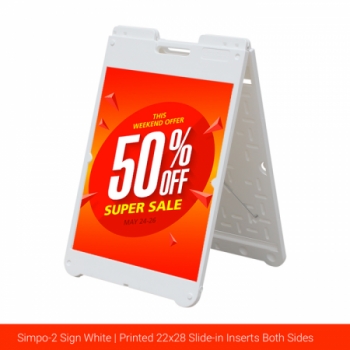 A-Frame Holder with Two 28" x 22" Corrugated Signs