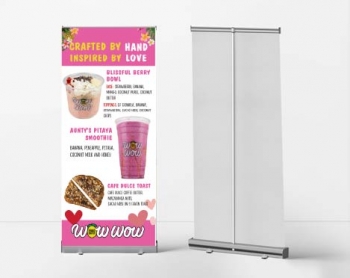 Retractable Banner with Stand 33 1/2" x 80"