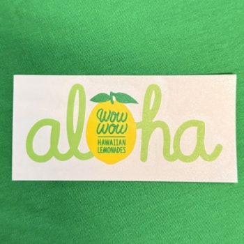 10% OFF ALOHA DECAL - BRIGHT GREEN PACK OF 100