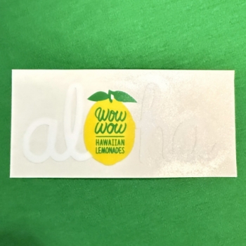 10% OFF- ALOHA DECAL WHITE - PACK OF 100