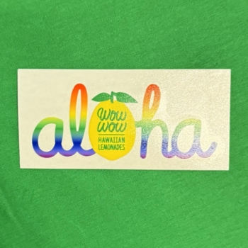 10% OFF- ALOHA DECAL FADE RAINBOW  - PACK OF 100