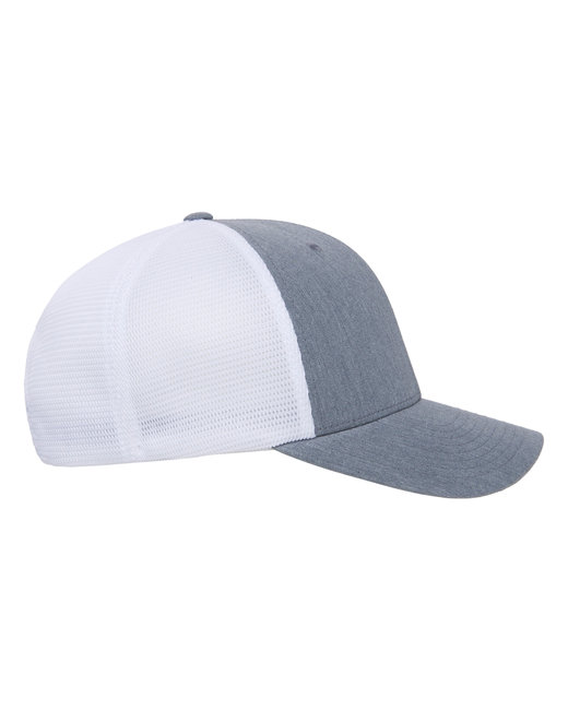 Flexfit Adult 110 Adjustable Mesh Cap - Hthr Grey/ White